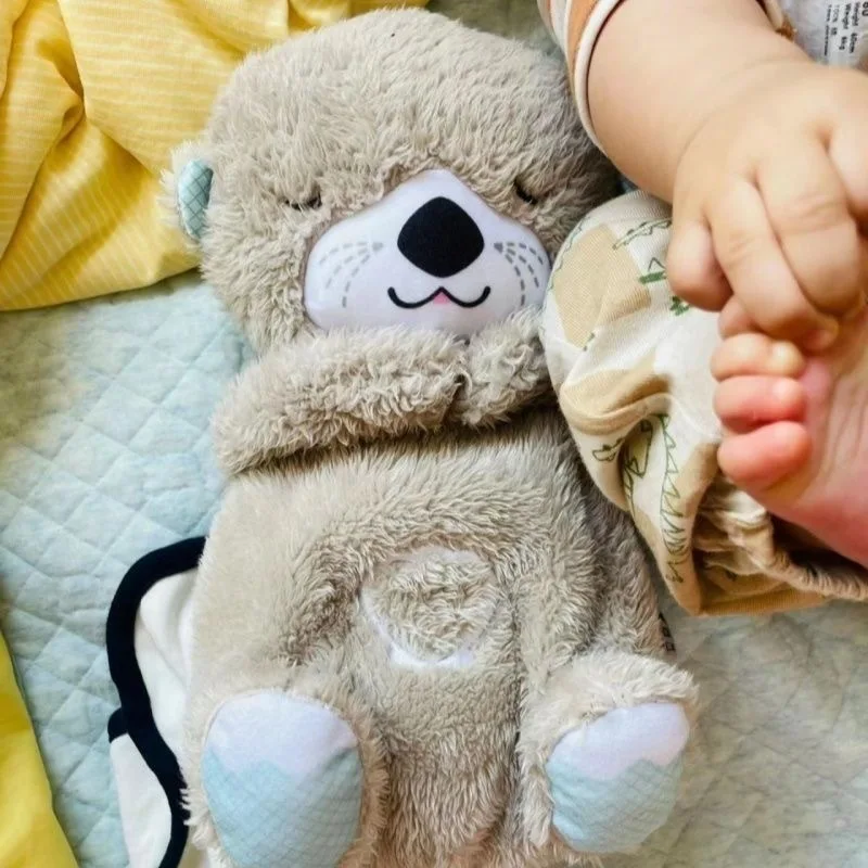 Breathing-Otter-Teddy-Plush-Toys-Newborn-Sensory-Enlightenment-Sound