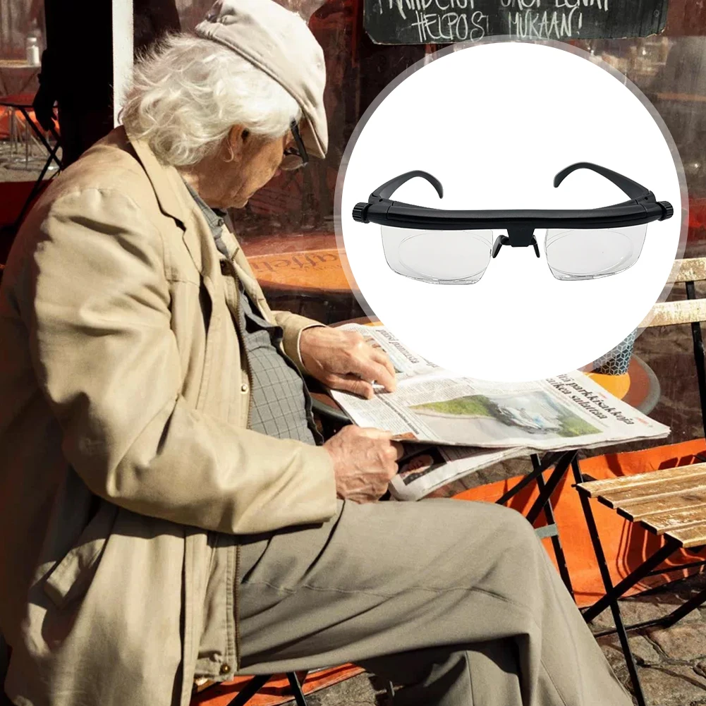 -6D To +3D Adjustable Degree Reading Glasses Variable Focus Distance Myopia Presbyopia Eyeglasses Auto Adjusting Reading Glasses