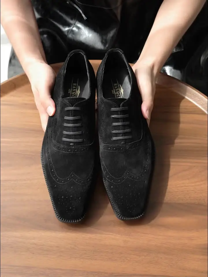 2025 Hanmce Male Suede Oxford Wedding Dress Party Shoes Brown Black Slip-On Leather Casual Handmade Footwear For Men - AliExpress 322 2025 Hanmce Male Suede Oxford Wedding Dress Party Shoes Brown Black Slip-On Leather Casual Handmade Footwear For Men - AliExpress 322