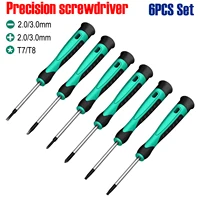 Jeu de tournevis électroniques de précision 6 pièces pour téléphone portable, ordinateur, appareil photo, réparation d'instruments de précision, outils professionnels, outils à main 1