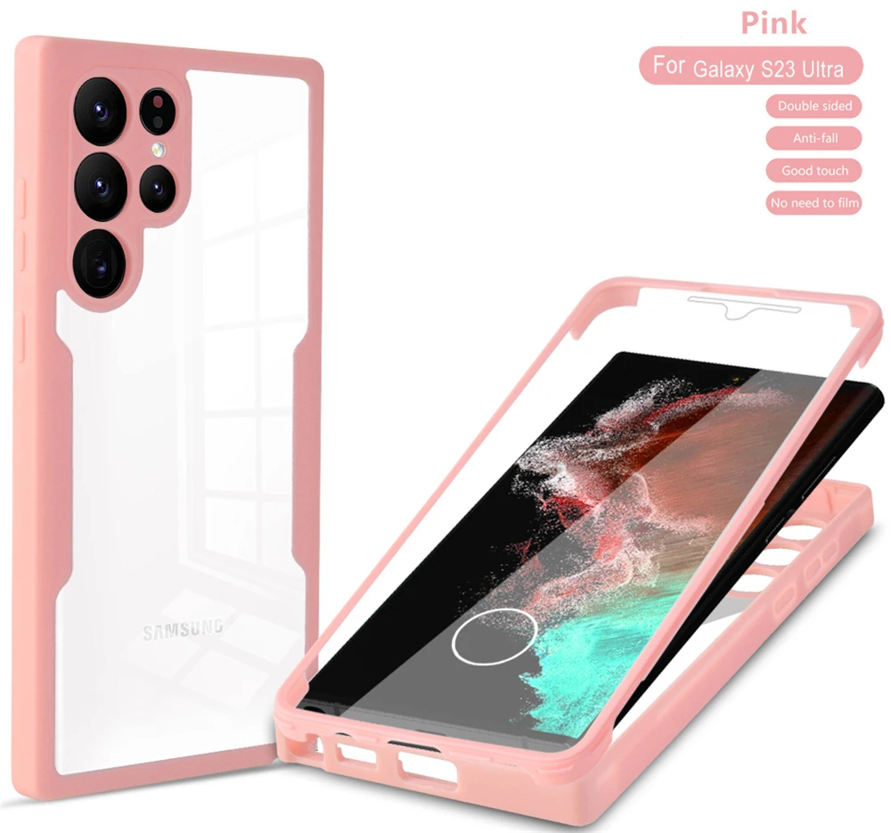 Full Body Clear Phone Case For Samsung Galaxy Series Soft Cover_voghion.com