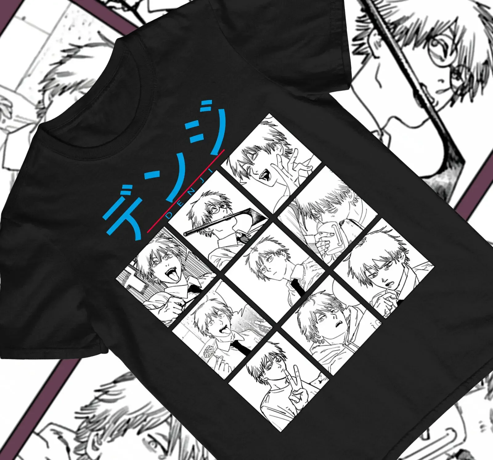 

Chainsaw man Denji T-Shirt, Anime ,Aki Hayakawa Kon Chainsaw Man Shirt