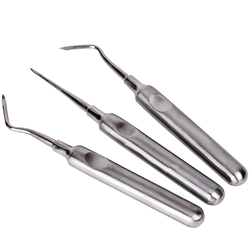 

3Pcs Stainless Steel Teeth Extraction Tooth Extracting Forceps Curved Root Lift Elevator Dentistry Material Tools