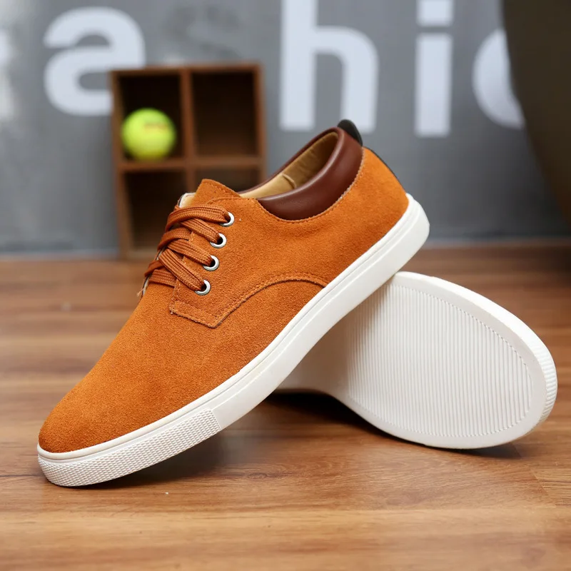 

New Loafers Men Shoes Fashion Sneakers Luxury Casual Shoes Man Cow Suede Lace-up High Quality Plus Size Oxfords Derby Shoes