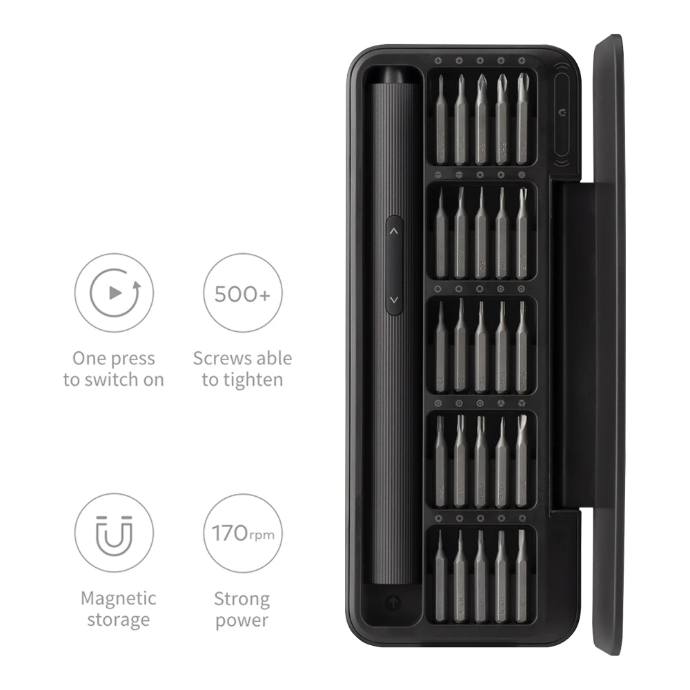 

Electric Screwdriver Set Multiple-spec Precision Bits Strong Magnetic Screwdriver Kit Rechargeable Repair Power Tool For Phone