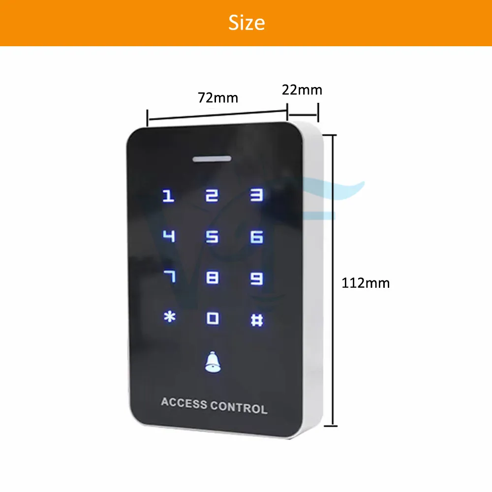 Touch Screen Single Door Access Controller 13.56Mhz IC Card Password Unlock Intelligent Building Intercom WG Reader 1000 Users