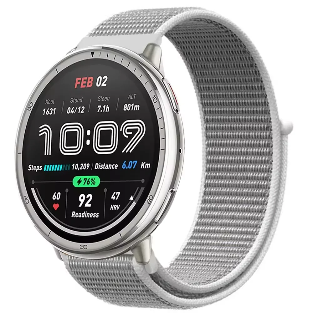 Premium Nylon Loop Strap – Sports Bracelet Wristband, 20mm/22mm, Compatible with Smartwatches