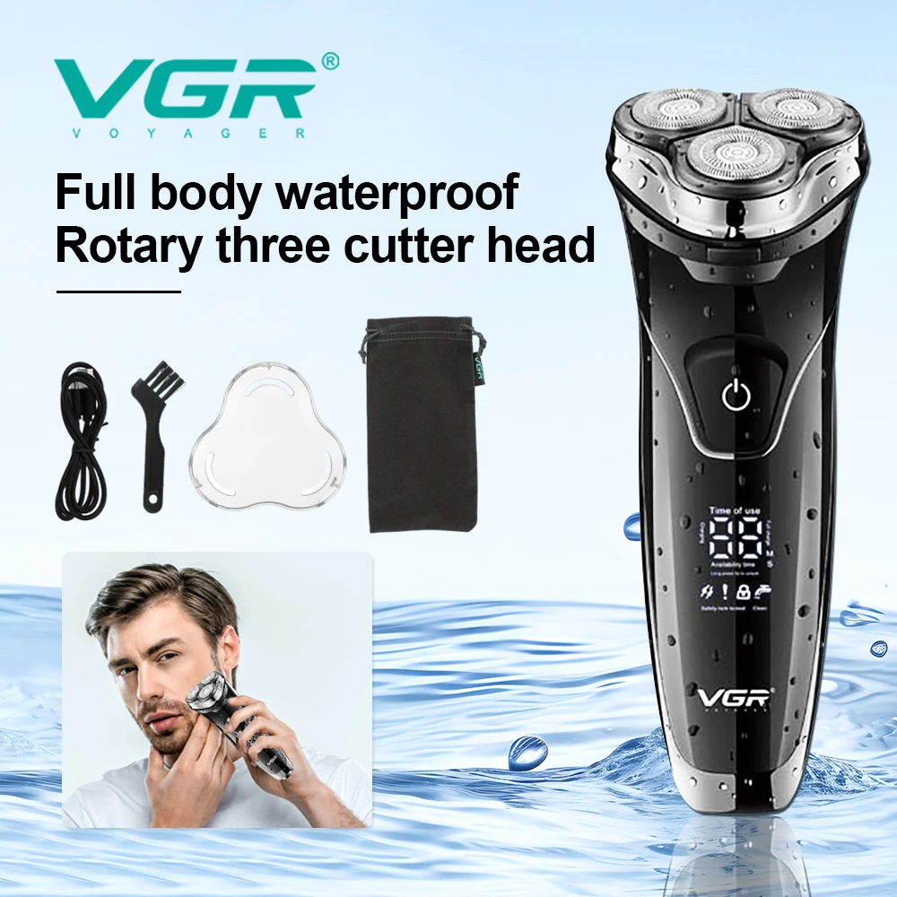 VGR ماكينة حلاقة كهربائية احترافية 3 في 1 3-رئيس ا...