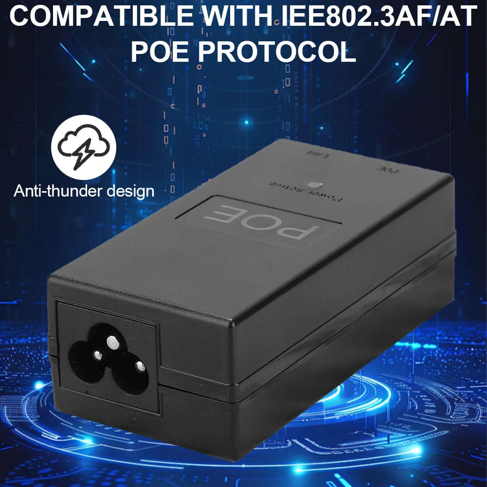 10/1PCS 24V 0.5A 12W POE Splitter Short Circuit Protection POE Injectors Desktop Power Poe Injector For IP Camera Power Supply