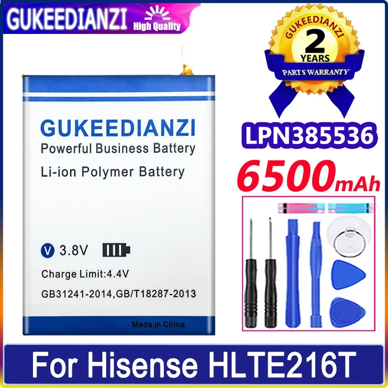 

GUKEEDIANZI Battery LPN385536 6500mAh For Hisense HLTE216T Mobile Phone Bateria