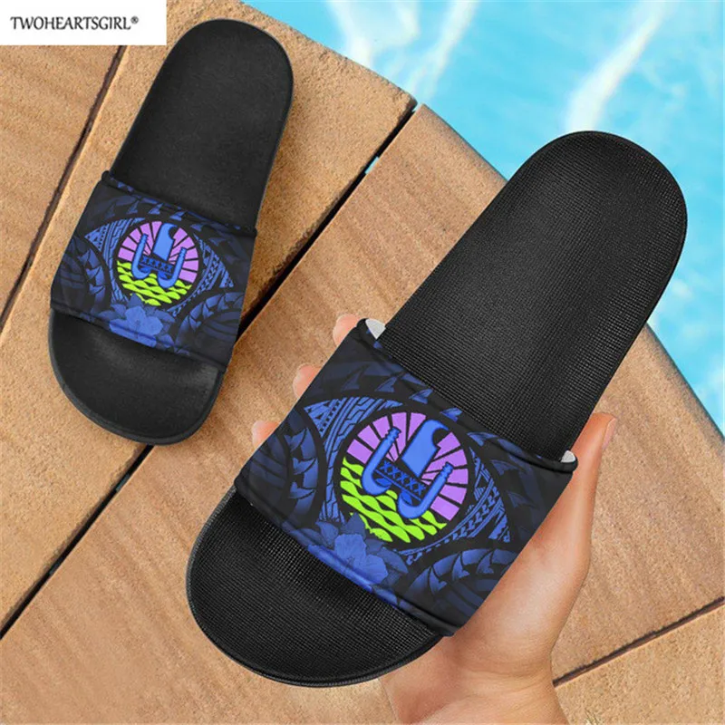 French Polynesia Tahiti Summer Slippers Women's Sandals Comfortable Slippers For Female Beach Sandals Ladies Open Toe Shoes