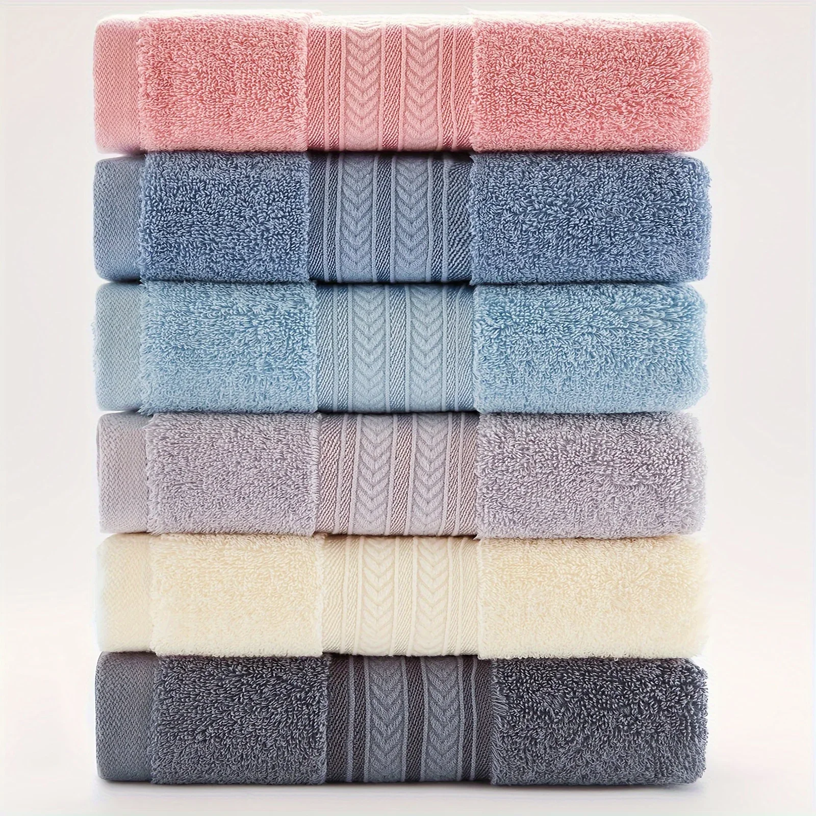 6-Piece 16x30 Inch Cotton Hand Towels Set, Quick Dry Soft and Absorbent Towel ，Premium Quality Towels for Hotel spa Bathroom