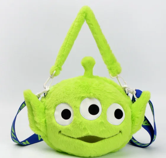 MINISO Disney Cartoon Three Eyes Printed Shopping Bag Women's High Quality Oxford Cloth Large Capacity Storage Handbag