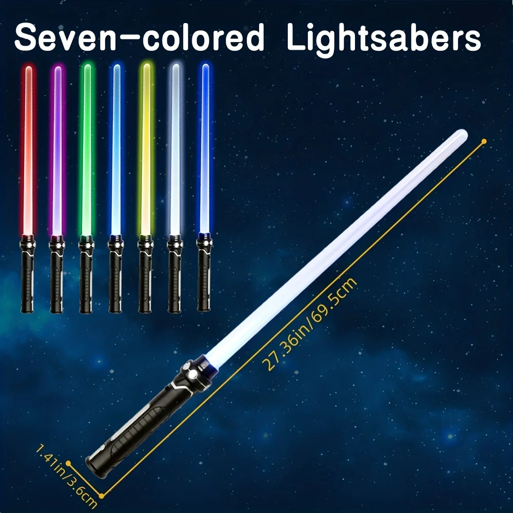 Two-in-one Long Sword Combination Laser Sword War Light Toy Transparent Toy Flash Stick Boys and Girls Plastic