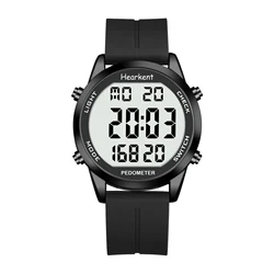 Men's Digital Sport Watch with Pedometer and Fitness Tracker (Black Shell - Black)