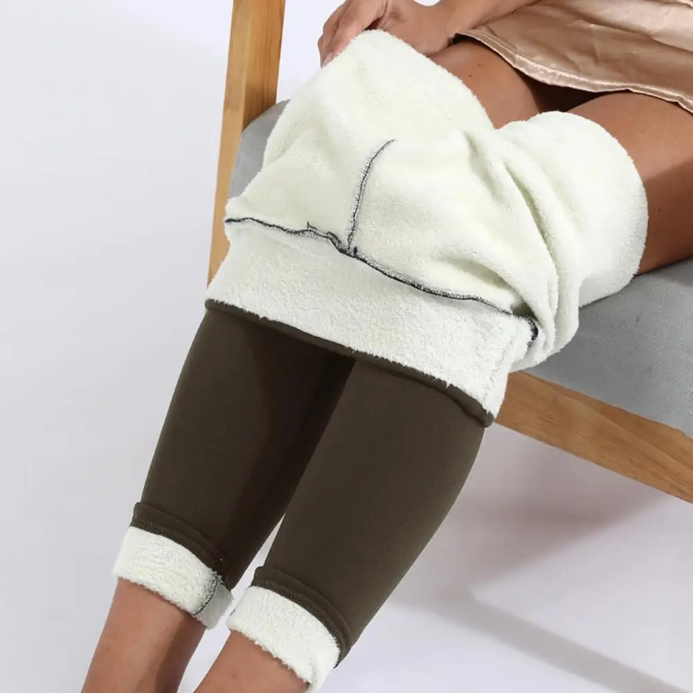 CTHH Legging Doublé En Polaire Pour Femmes, Contrôle Du