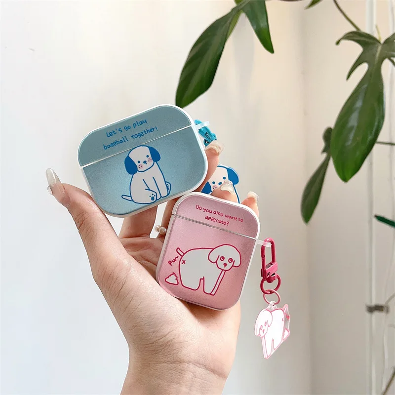 

Cute Line Puppy Case for AirPods Pro2 Airpod Pro 1 2 3 Bluetooth Earbuds Charging Box Protective Earphone Case Cover