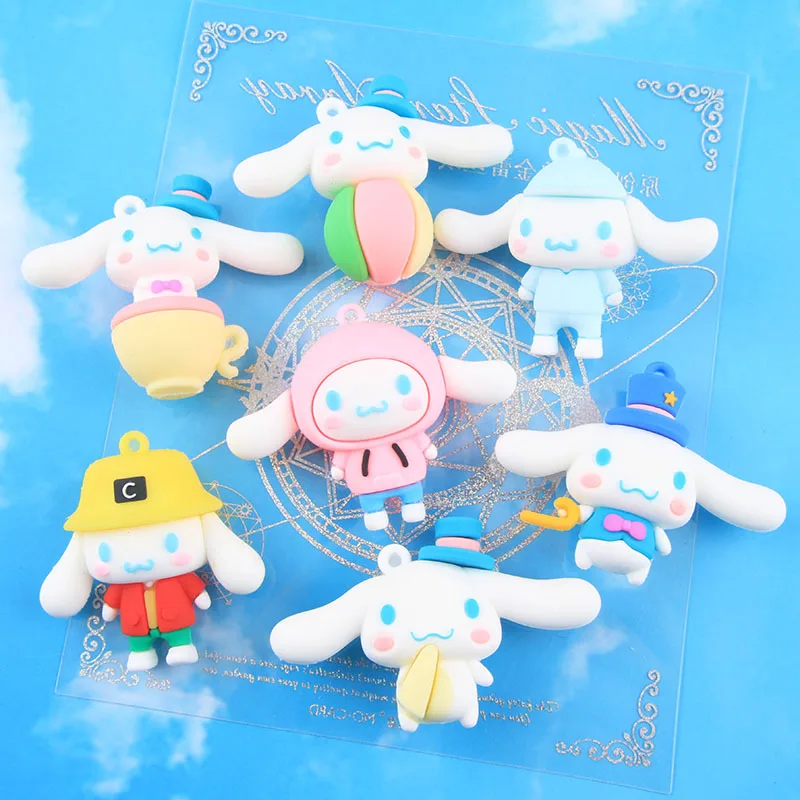 

Kawaii Sanrio Creative DIY Accessories Parts Cartoon 3D Stereo Melody Kuromi Children's Manual Stickers DIY Girl Heart