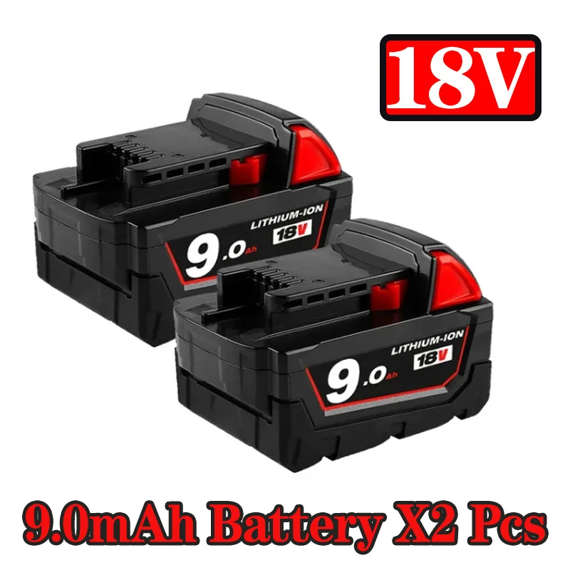 

Newly upgraded 18V 9000mAh M18 XC lithium-ion replacement battery for Milwaukee 48-11-1815 M18B2 M18B4 M18B5 M18B M18B9 M18BX