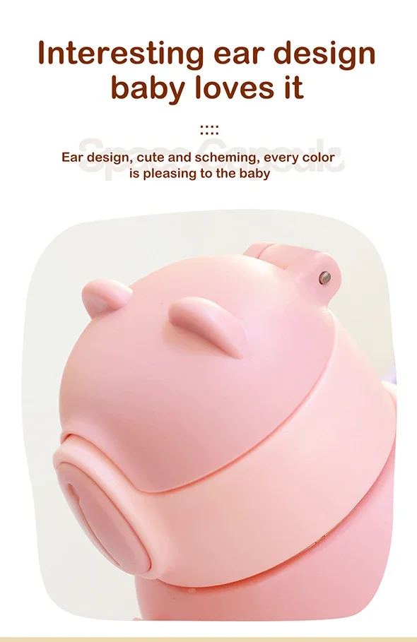 Description Picture 5 of item600ML Kawaii Summer Children's Water Cup High-value Fall-proof Straw Cup Boys and Cirls Go to School Baby Kettle
