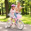 Children's Bike, Toddler Bike with Training Wheels, Streamers, Basket, Handbrake & Rear Brake, Suitable for 3+ Years Old Boys &
