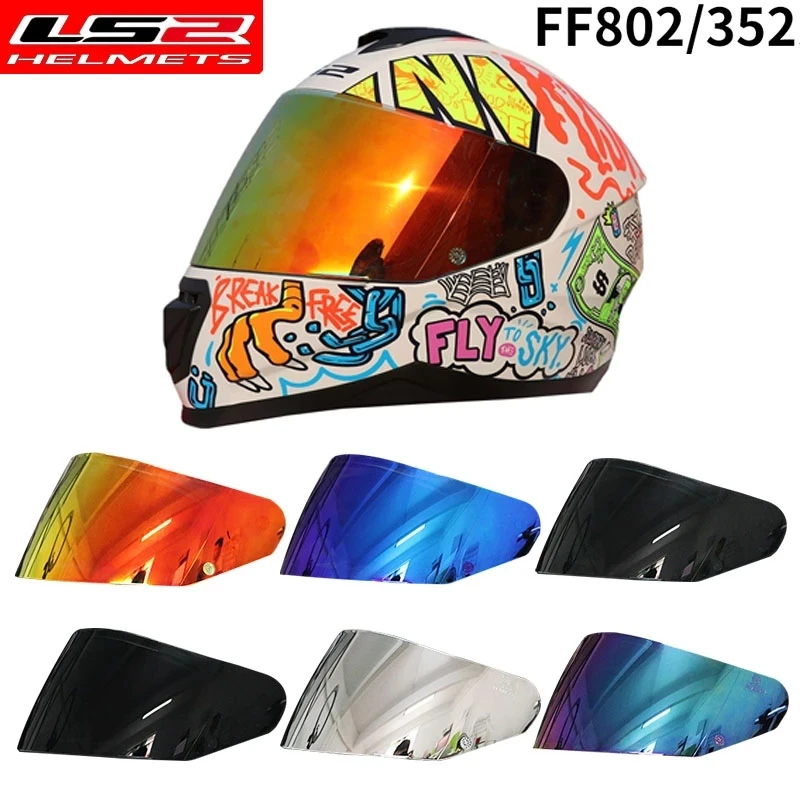 Motorcycle Helmet Lens Full Face Motorcycle Helmet Visor UV-Proof  for LS2 FF352 FF351 FF369 FF384 Goggles Full Face Helmet Lens