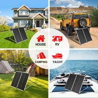 Panneau solaire pliable Dokio 100W/160W/200W, valise solaire portable 18V avec contrôleur 12V pour le camping, les camping-cars et les activités de plein air 6