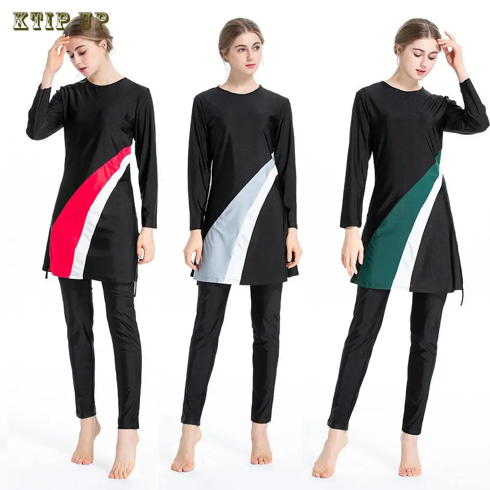 

Swimwear Women Arabic Modest Muslim Islamic Swimsuit Swim Wear Burkini Hooded Hijab Swim Surf Wear Sport Full Suit For Swimming