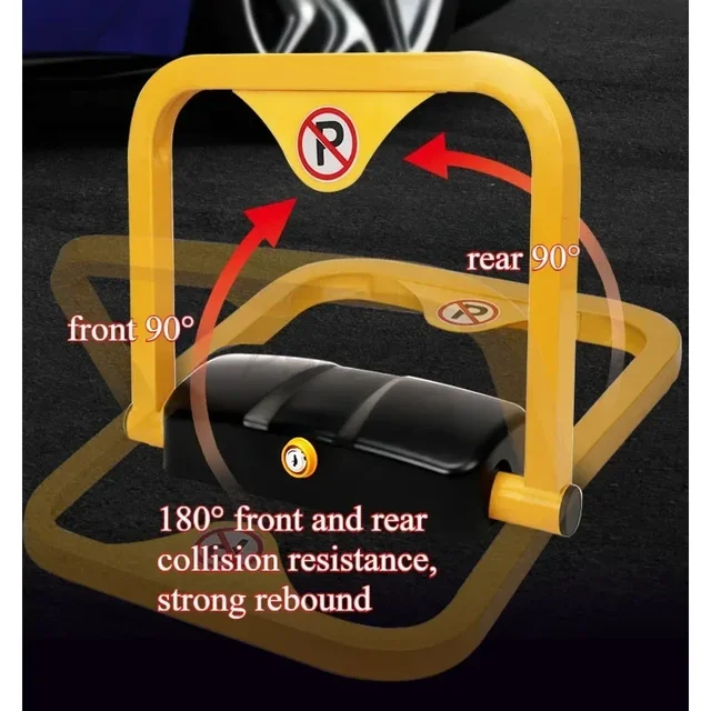 Intelligent Remote Parking Lock with 180 Degree Anti-collision Alarm Function, Waterproof and Anti-theft Floor Lock 4