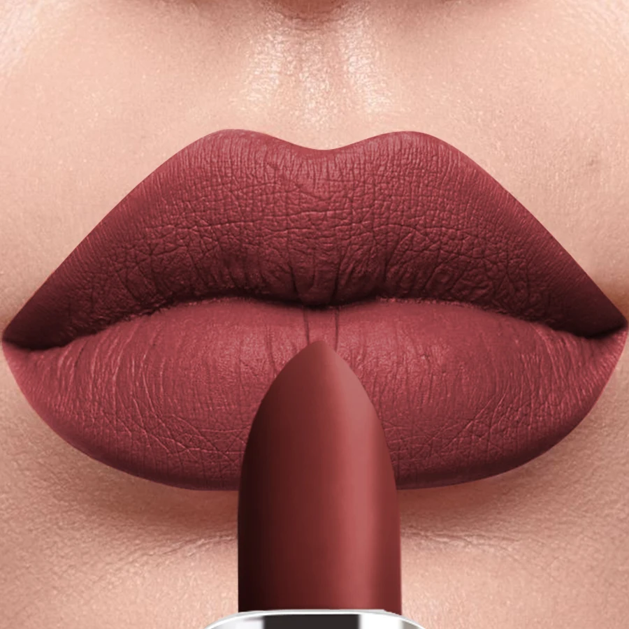 Mattes Samt Lippenstift Langhaltend Wasserfest Lippenfarbe_voghion.com