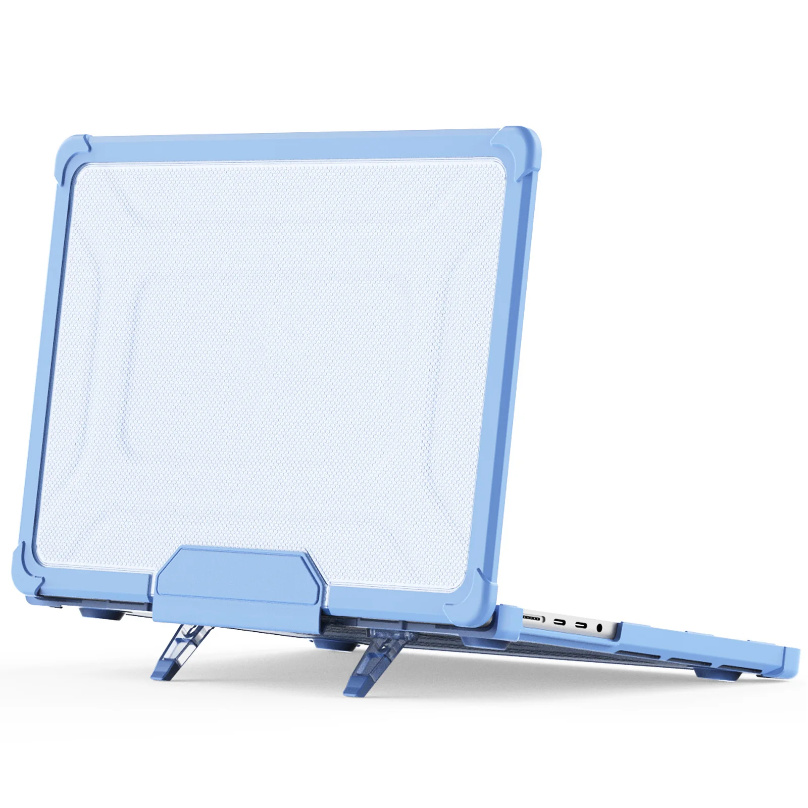 Transparent Shockproof Laptop Cover - Clear PC+TPU Case