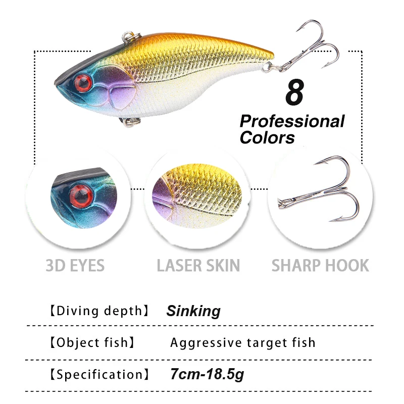 Rattle Trap Sinking Vibration Lure 5