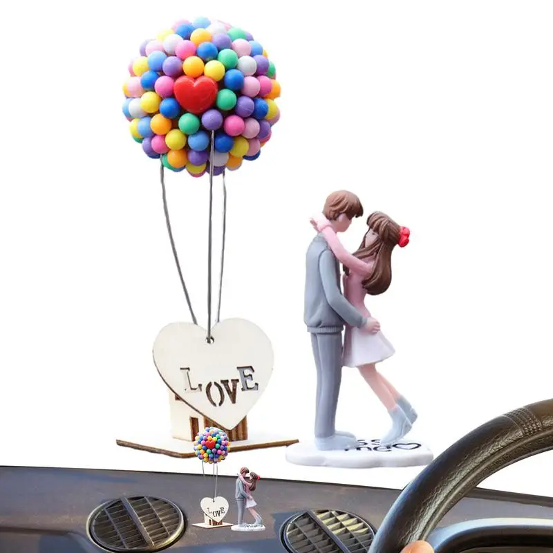 

Cute Couple Decoration Center Console Girl Car Interior Decoration Supplies Dashboard Accessories Dating Couple Balloon