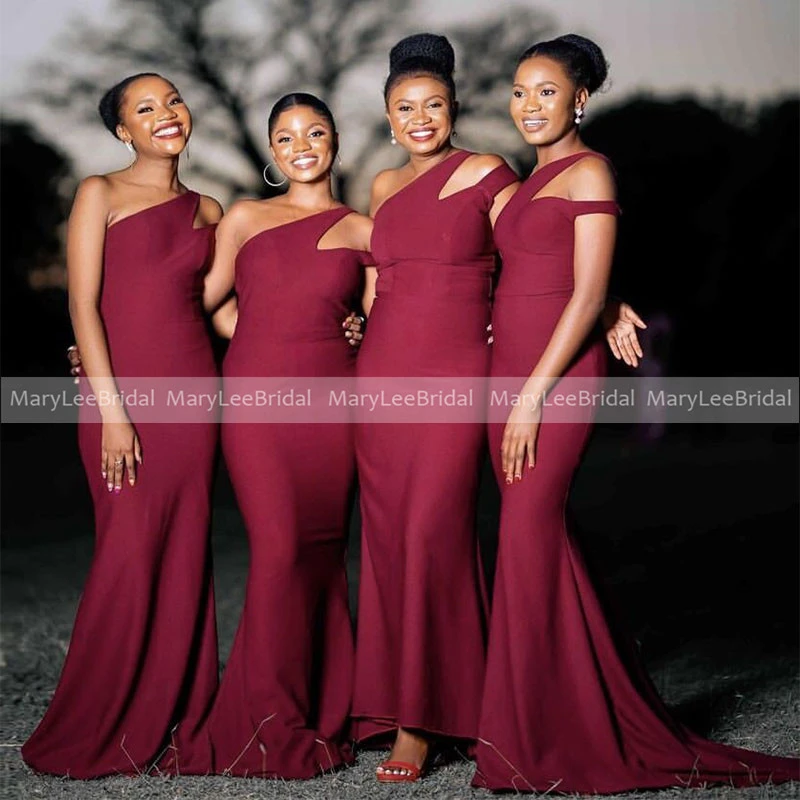 Burgundy Mermaid Bridesmaid Dresses vlr.eng.br