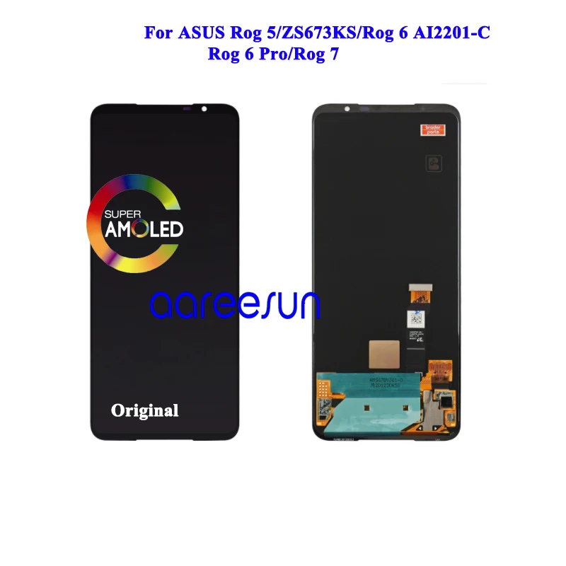 

AMOLED LCD Display Original For ASUS ROG 5 ZS673KS LCD For ASUS Phone 6/6Pro/7 LCD Display LCD Screen Touch Digitizer Assembly