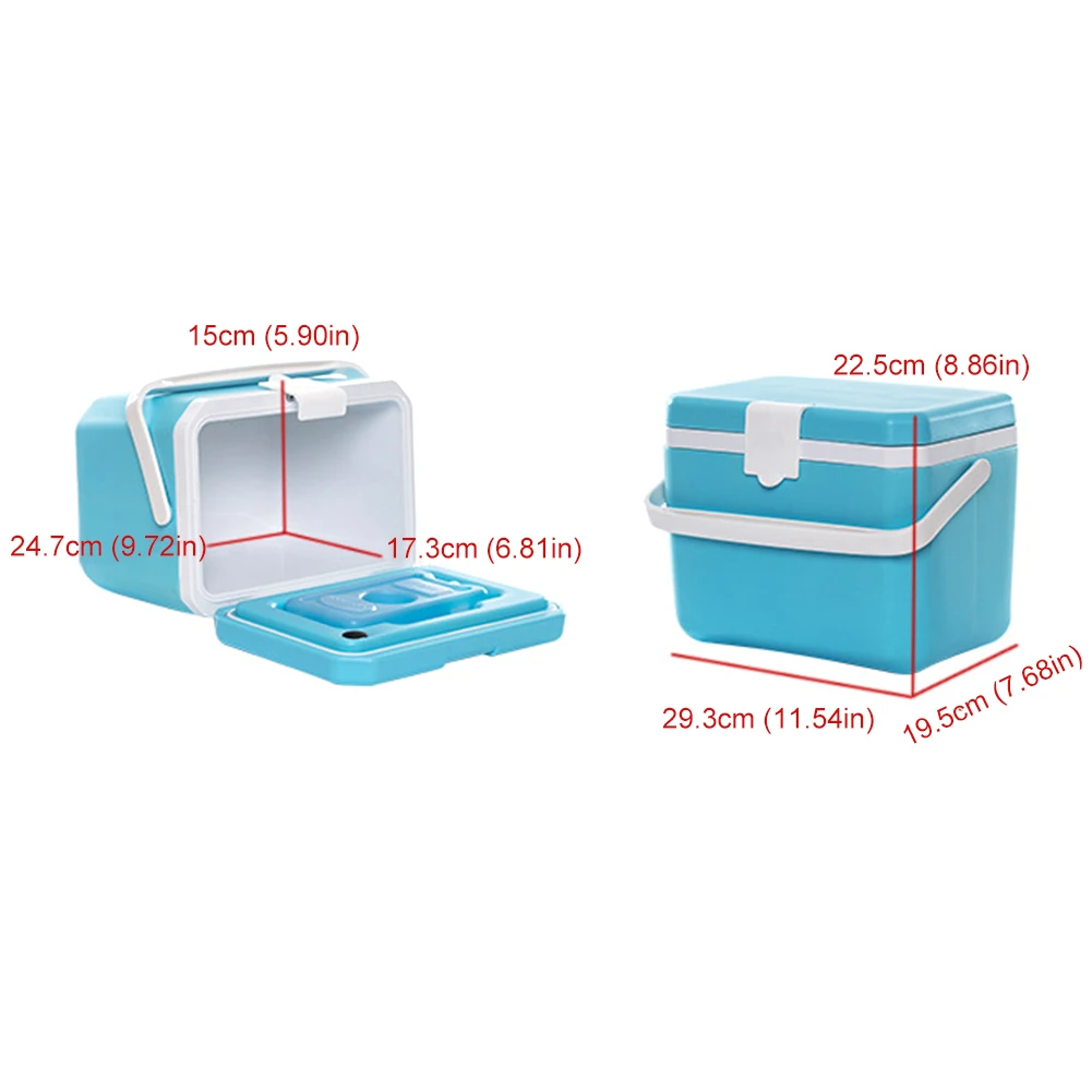 6L Insulated Portable Cooler Large Capacity Camping Car Refrigerator Wear-Resistant Mini Freezer Fridge for Beach Picnic Camping