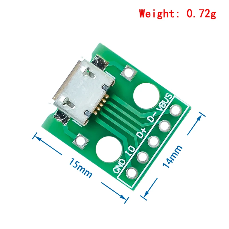 10 Adattatori Micro USB A DIP Femmina - Convertitore PCB 5 Pin Per Schede - Foto 8
