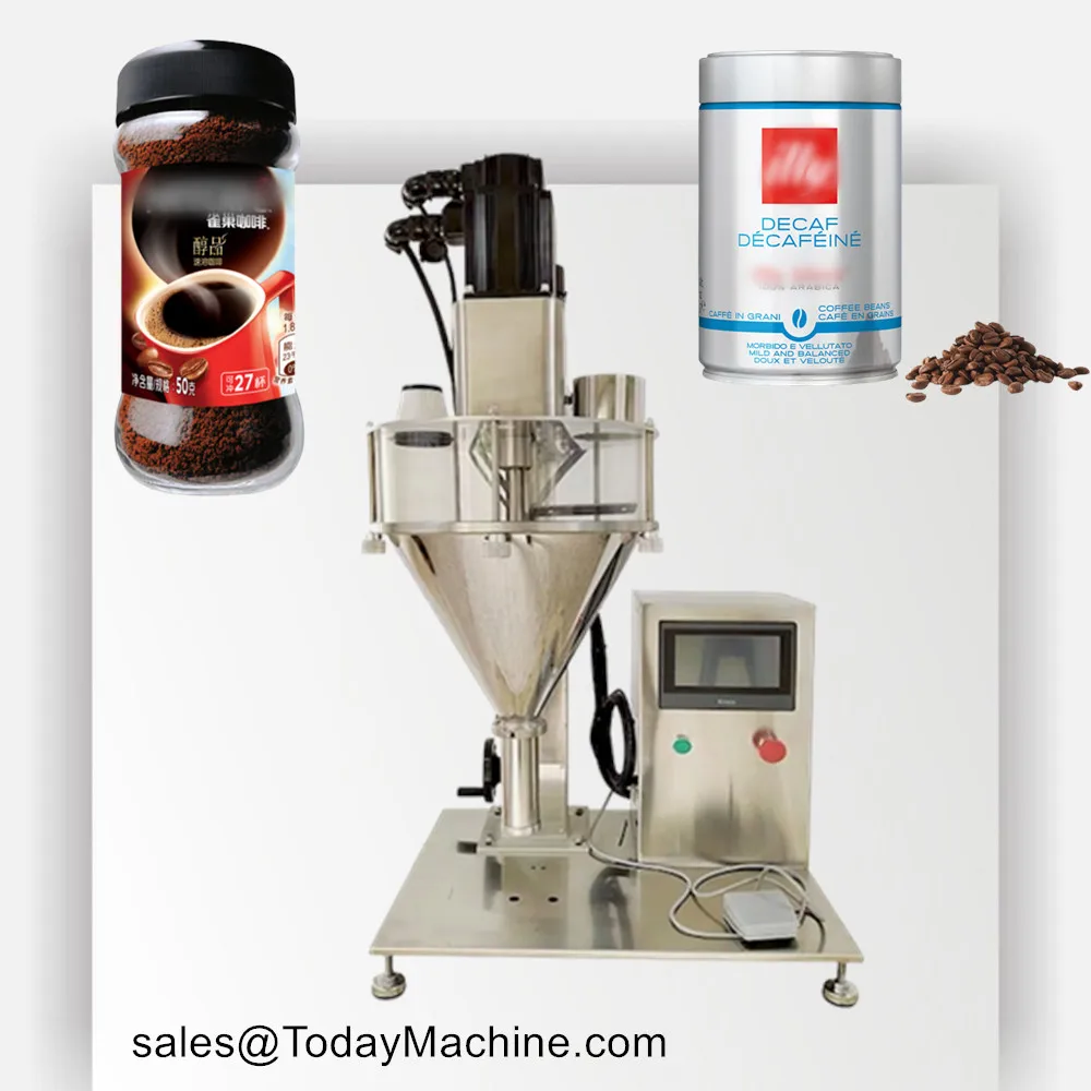 

Semi Automatic Filling Machine For Powder Auger Filler Wheat Banana Flour Filling Packing Machine For Bag Cans Bottle Jars