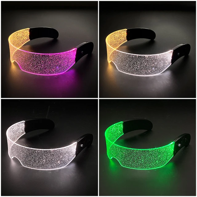 LED Glasses Light Up Rave Accessories Party Nightclub Stage Performance  Decor Men Women DJ Luminous Glow in Dark Props 2023 - AliExpress