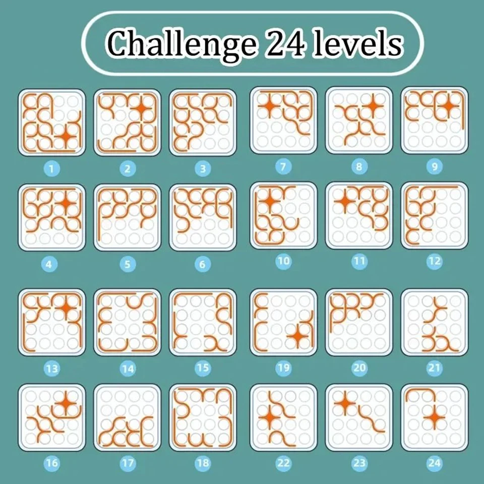 Montessori Puzzle Games for Kids Brain Teaser Puzzles for Kids Adults 3d Mind Games Thinking Develop Creativity for Kids Gift 6