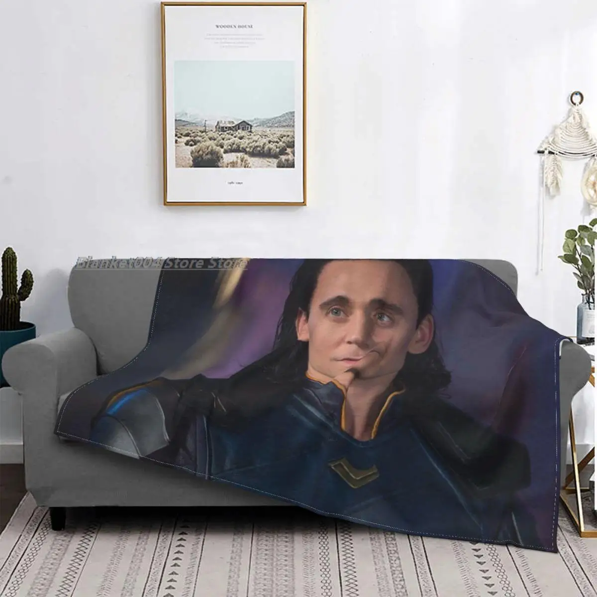 

Tom Blanket Hiddleston Collage Loki Winter Warm Bedspread Plush Super Soft Cover Fleece Throw Blanket Bedding Sofa Office Fluffy