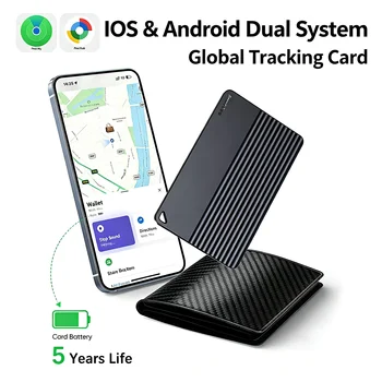 Carta Localizzatore per Portafogli Android, Carta di Tracciamento per Portafogli Apple e Google, Ultra-Sottile, Impermeabile IP68, Batteria con Durata di 5 Anni; Borse e Passaporti