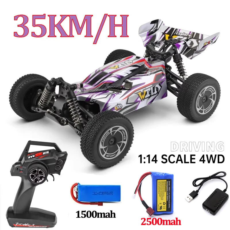 Voiture RC 144001 2.4GHz 4WD Buggy Électrique - Bleu 2B