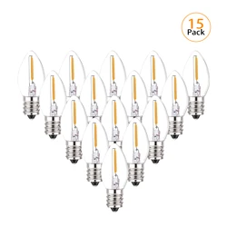 Warm White Dimmable LED Night Light Bulb, 0.5W, Candle Shape (E14 220V)