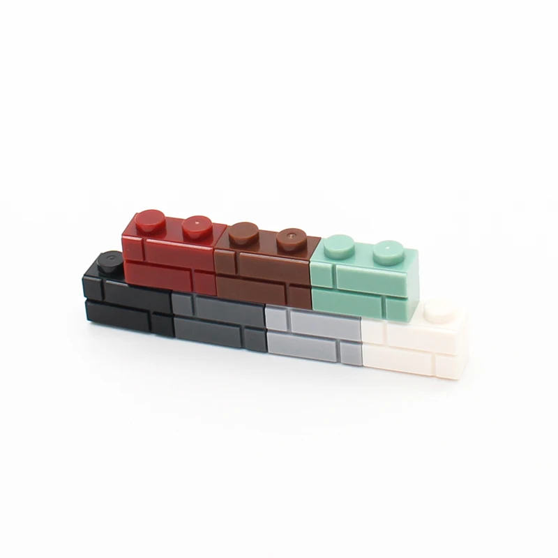120Pcs Moc Brick Modificato 1X2 Con Profilo In Muratura 98283 Wall Build Block Fai Da Te Illumina Gli Edifici Di Architettura Della Città Assemblati