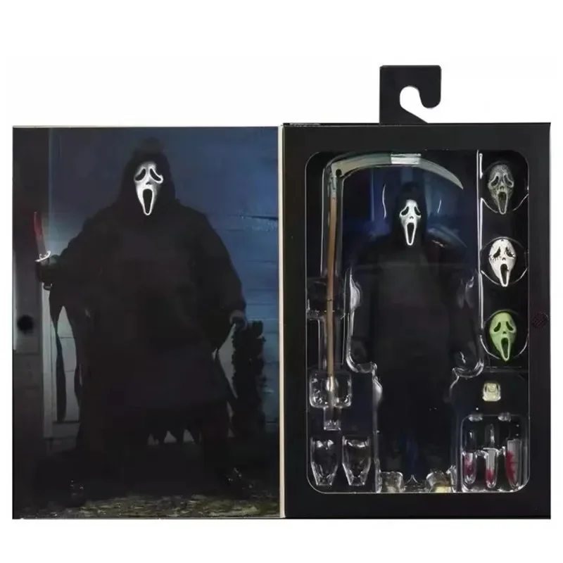 thumbnail image 1 of Figura de acción de juguete coleccionable NECA Scream Ghostface, muñecos móviles, kits de modelos, decoración, regalo, 1 of 4