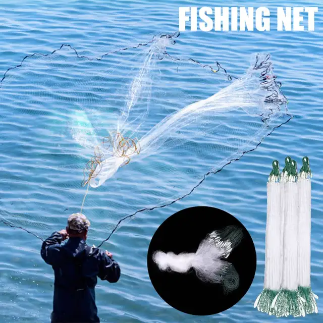 Multi Size Fishing Net Trap Mesh Monofilament Gill Net Netting Sea Fish NetTackle Design Fishing Tackle Cast Gill Feeder Fishing