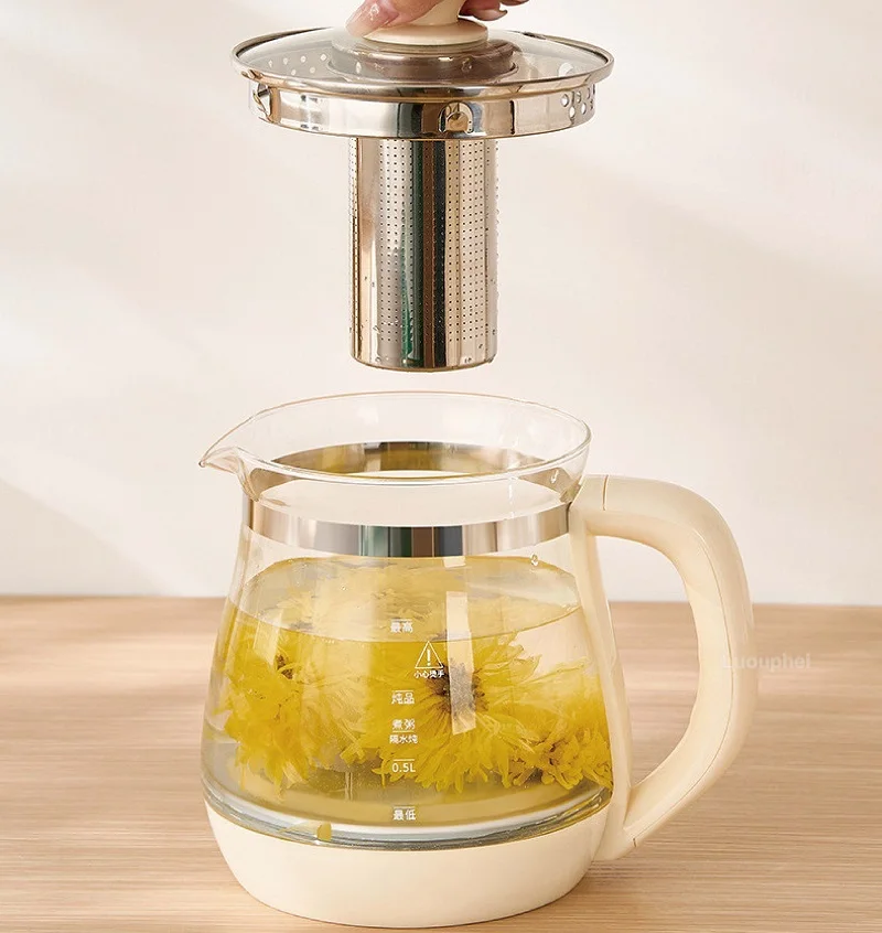 800W Smart Health Pot 1.8L Electric Kettle Multifunctional Office Glass Flower Teapot 24h Reservation Keep Warm Tea Maker 220V 5