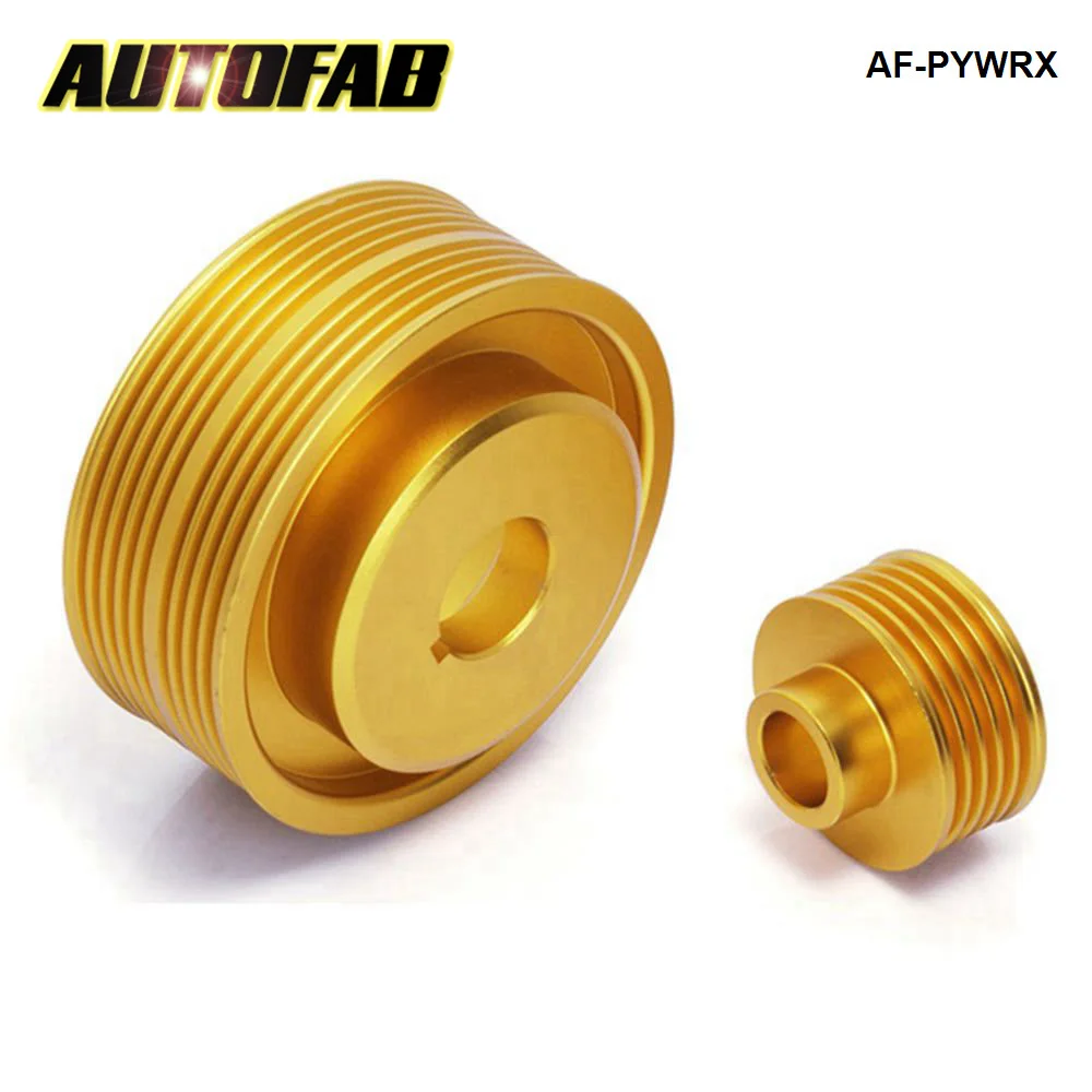 AUTOFAB Performance Crank Pulley Golden Kit Fit For Subaru Impreza WRX 2.0L 2.5L EJ25 EJ2 AF-PYWRX