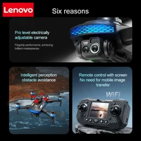 Lenovo M6 Drone professionnel 8K aérien HD double caméra 5G WIFI évitement d'obstacles Intelligent avec écran GPS Drone RC sans brosse 5